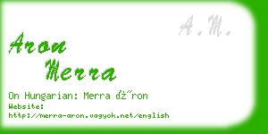 aron merra business card